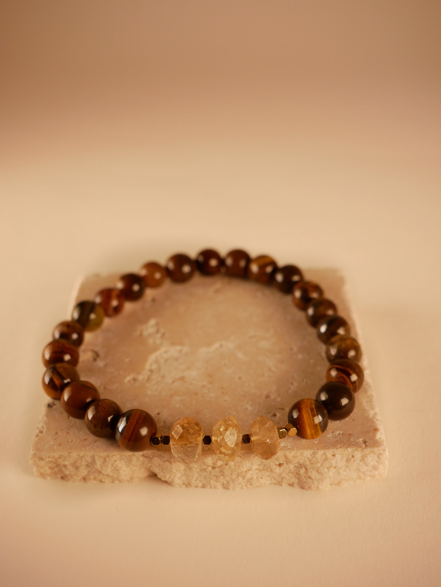 Tigerauge Citrin Armband
