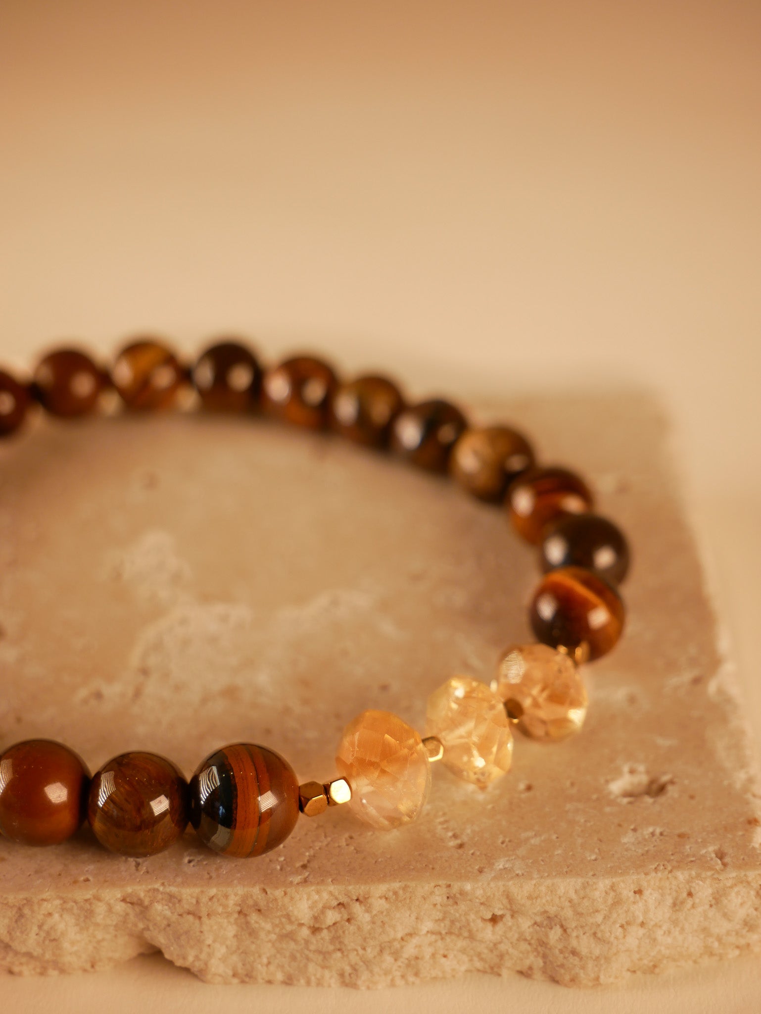 Tigerauge Citrin Armband