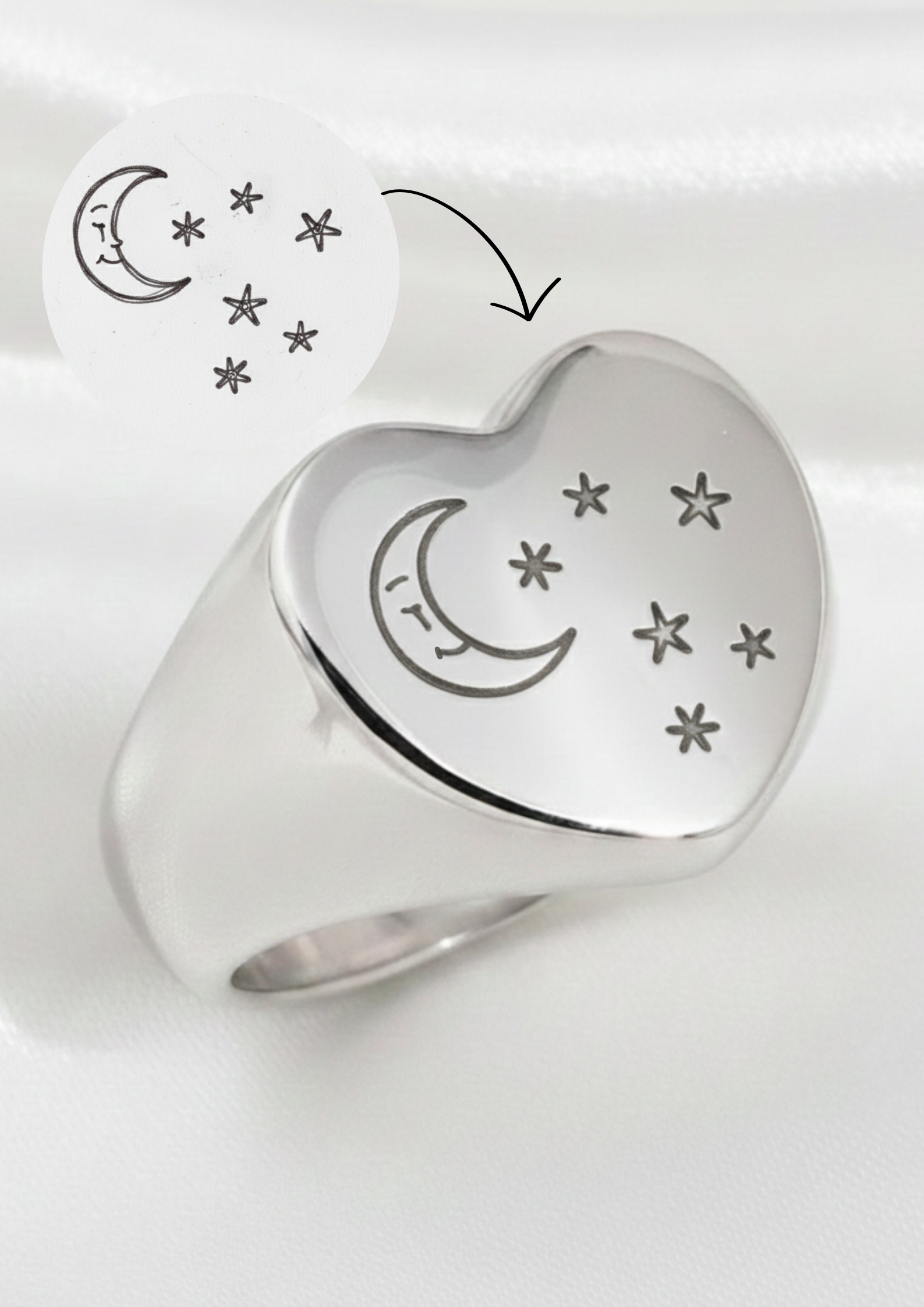 Herzring mit individueller Gravur