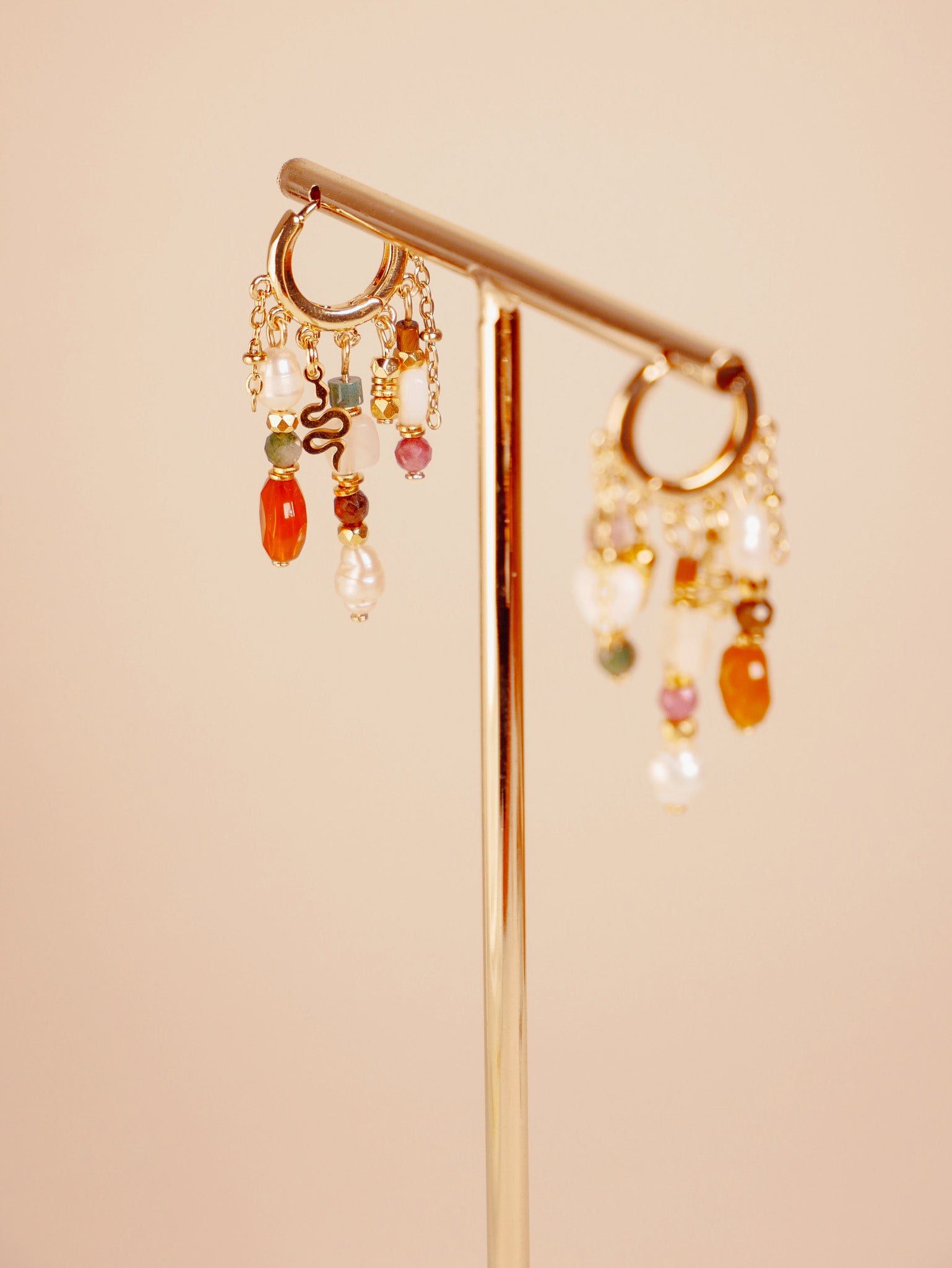 Ibiza Ohrringe Naturstein