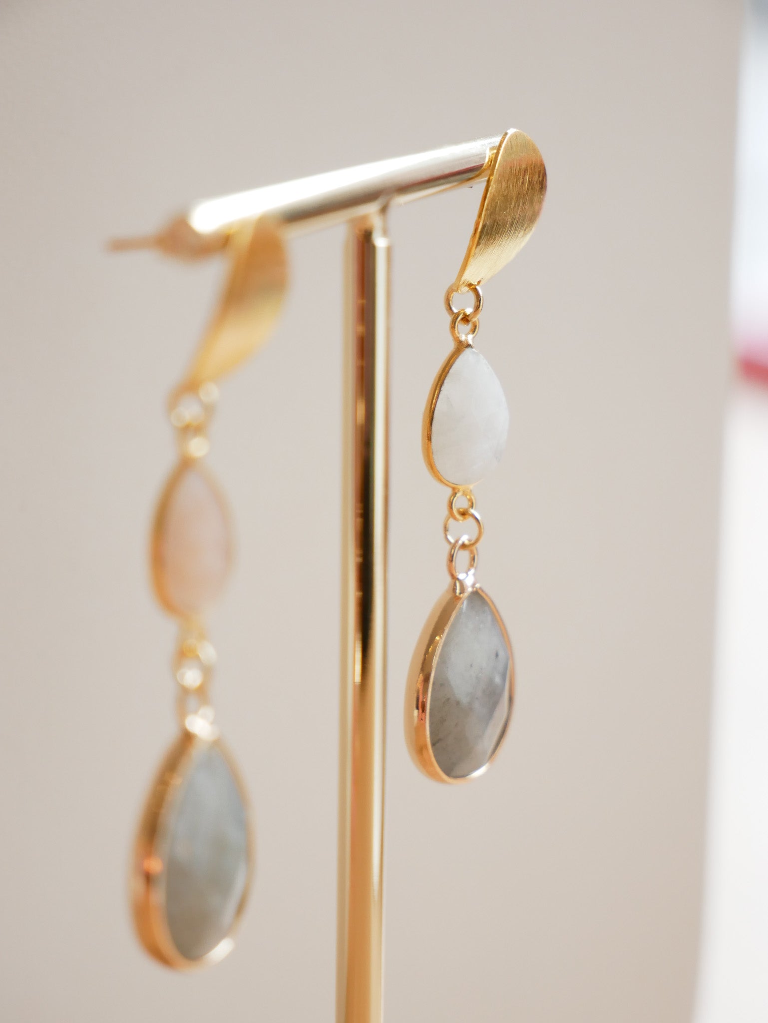 Ohrringe Mondstein & Labradorit