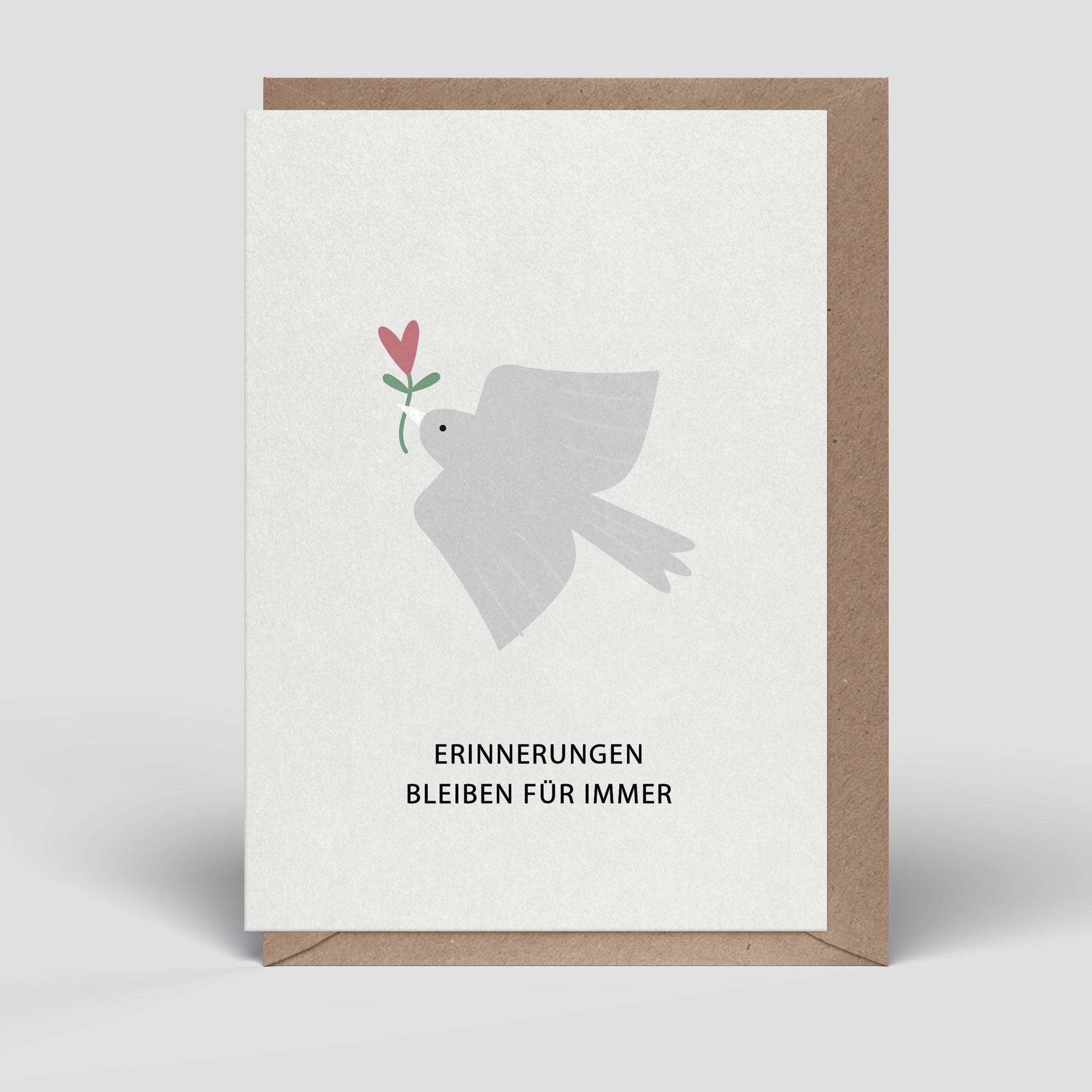 "Erinnerungen Bleiben" Trauerkarte