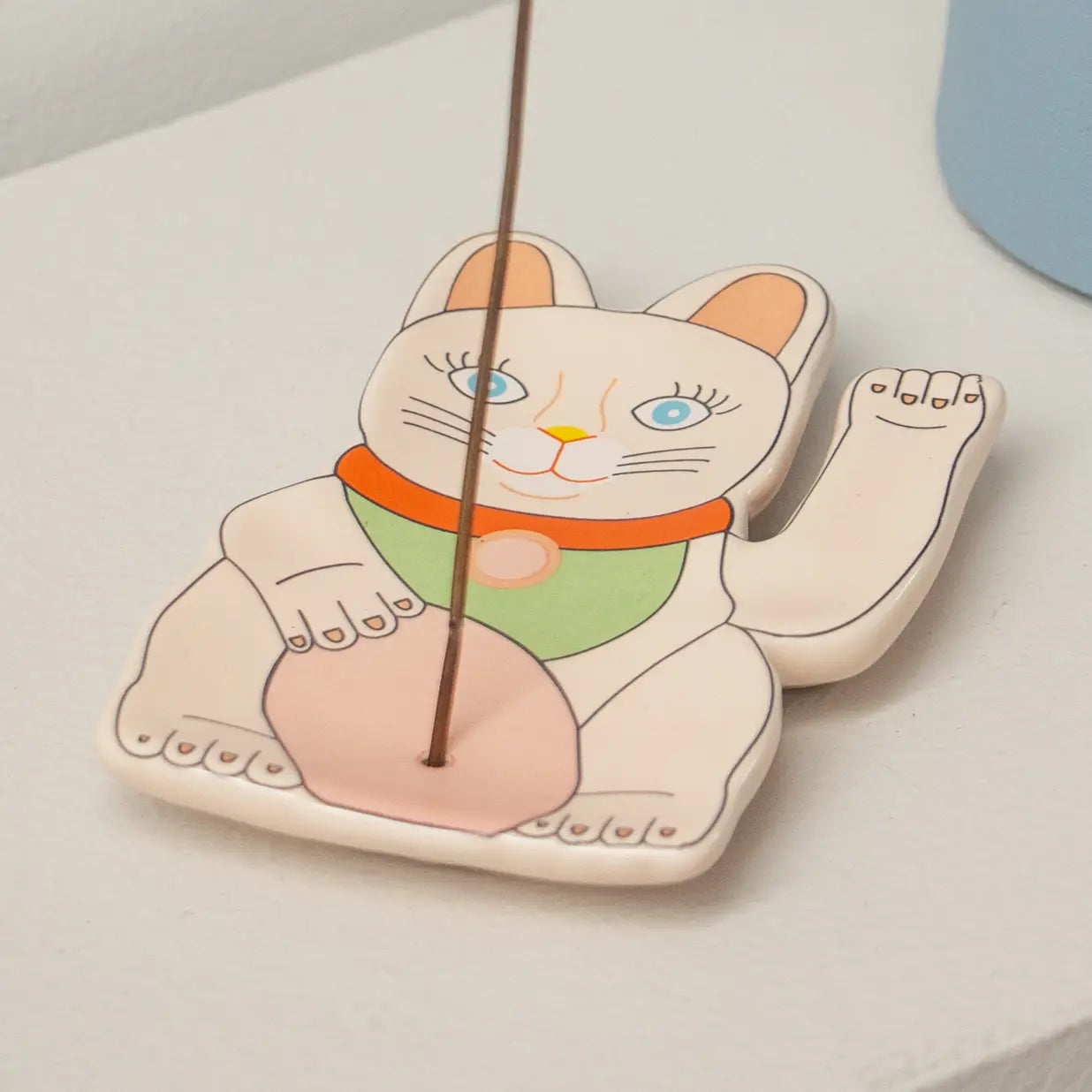 Winkekatze Räucherstäbchenhalter