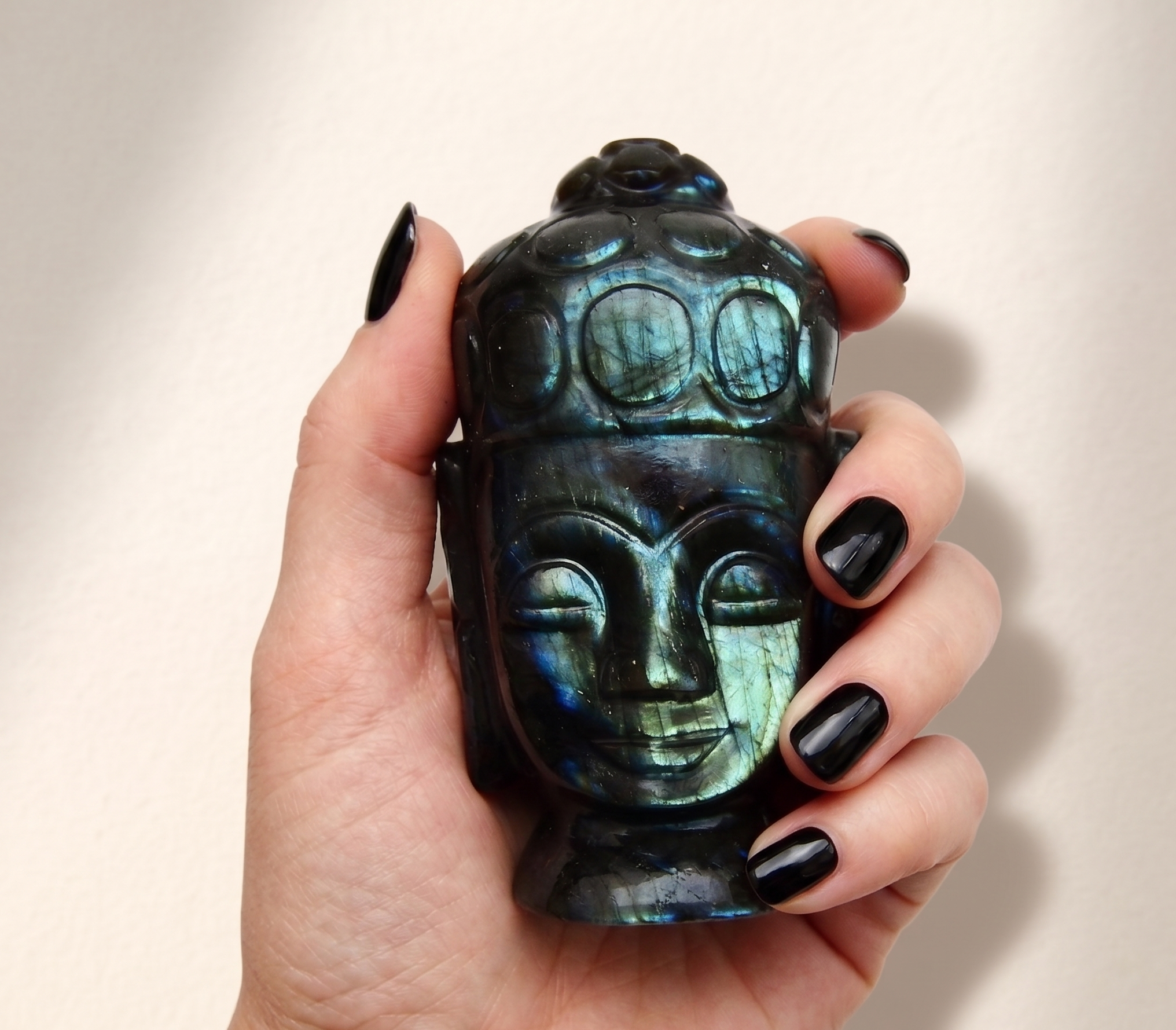 Labradorit Buddhakopf