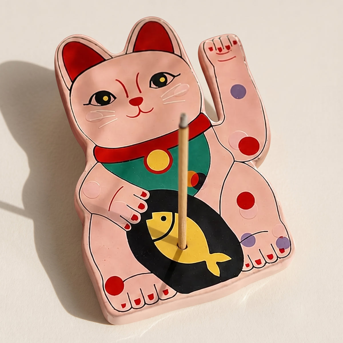Räucherstäbchenhalter "Lucky Cat" – Winkekatze Halter