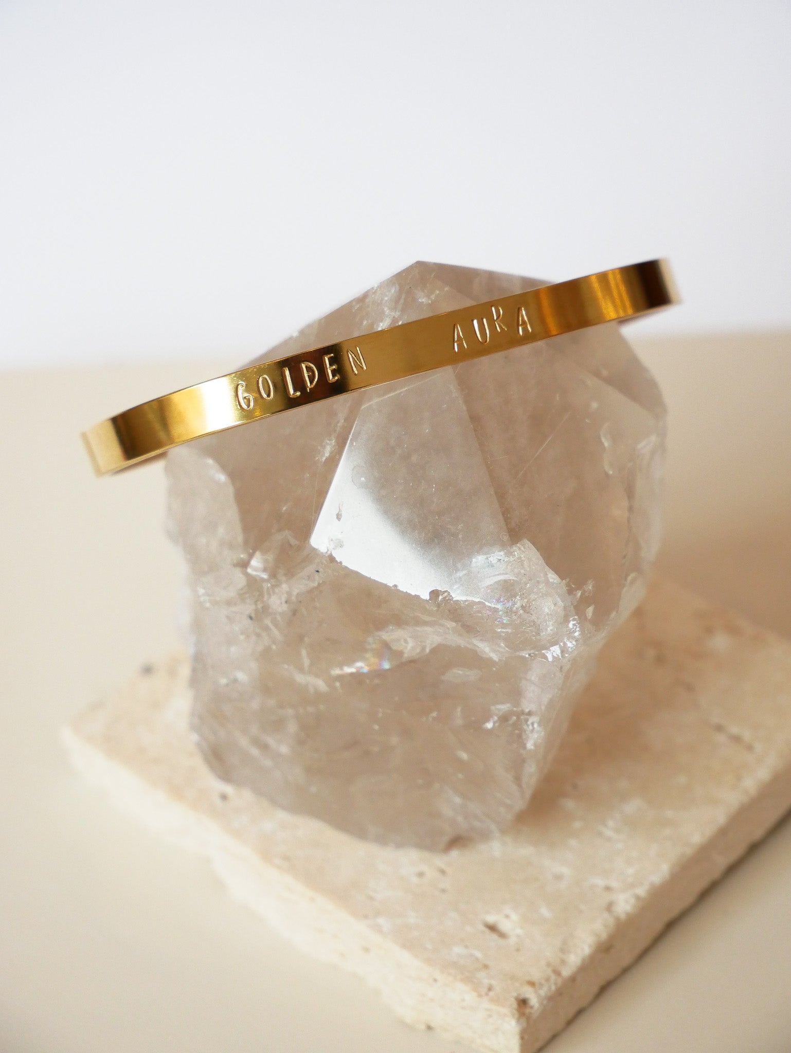 Mantra Armreif "GOLDEN AURA" gold