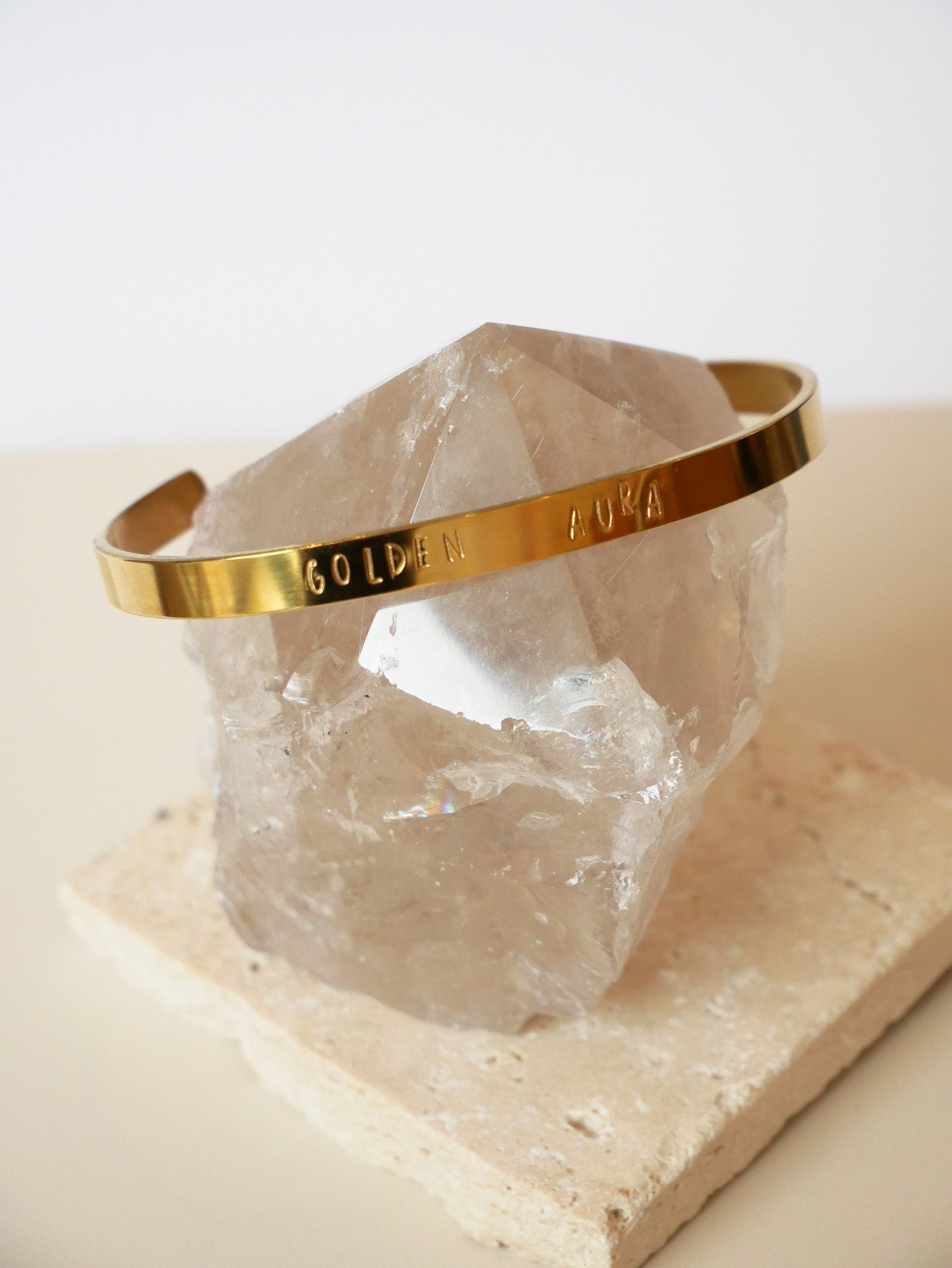 Mantra Armreif "GOLDEN AURA" gold