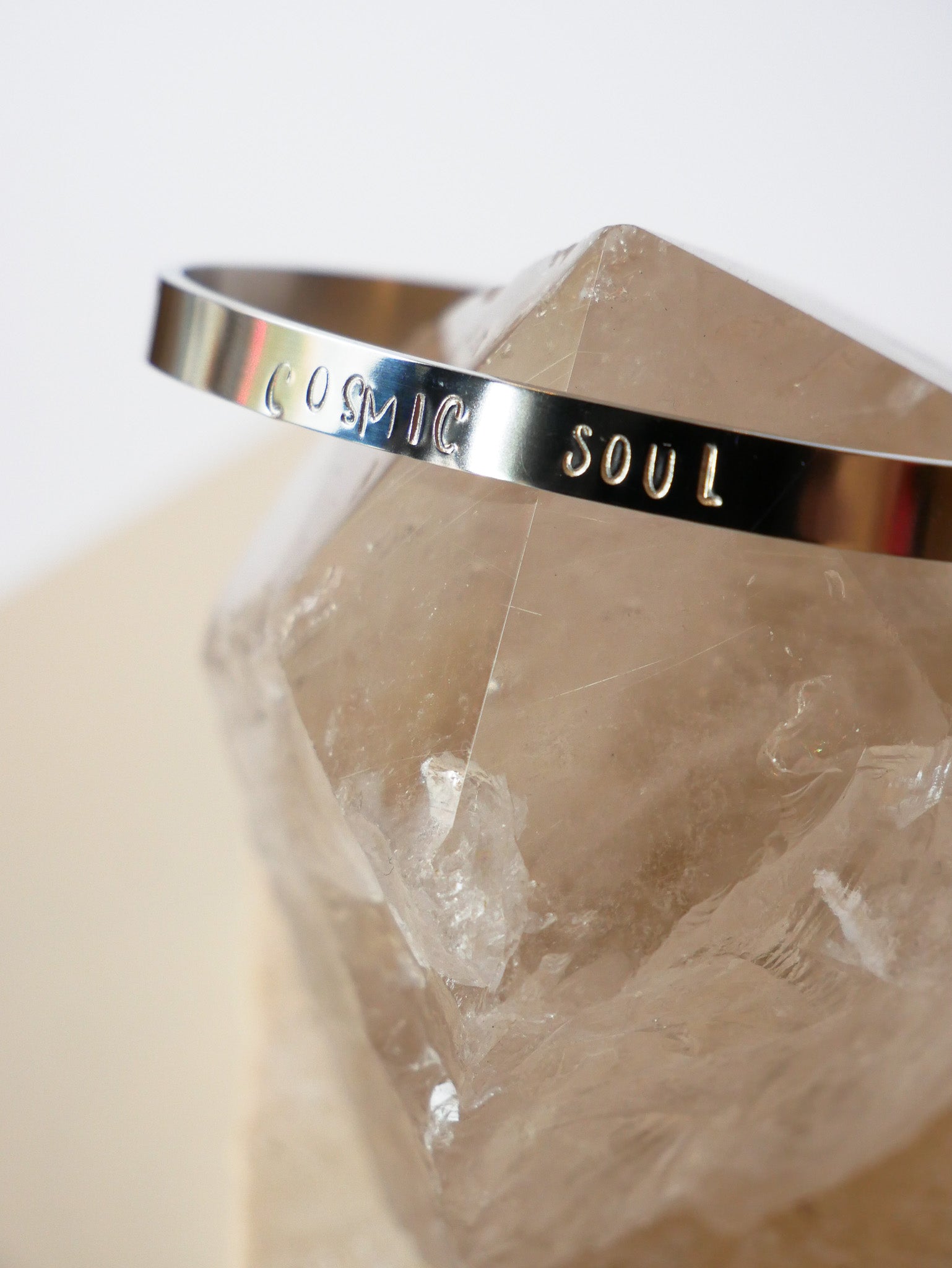 Mantra Armreif "MAKE IT HAPPEN" silber