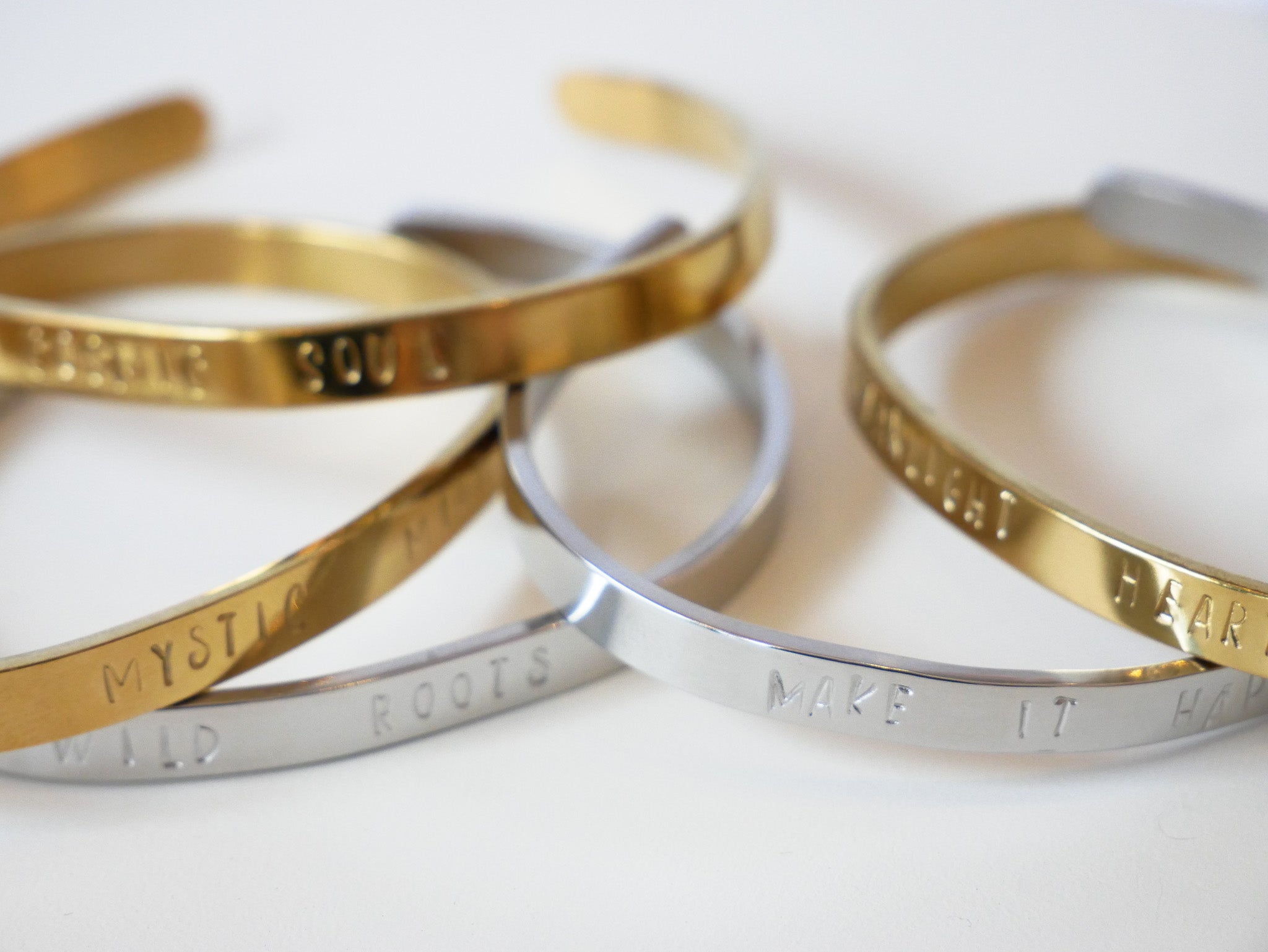 Mantra Armreif "OM SHANTI" silber