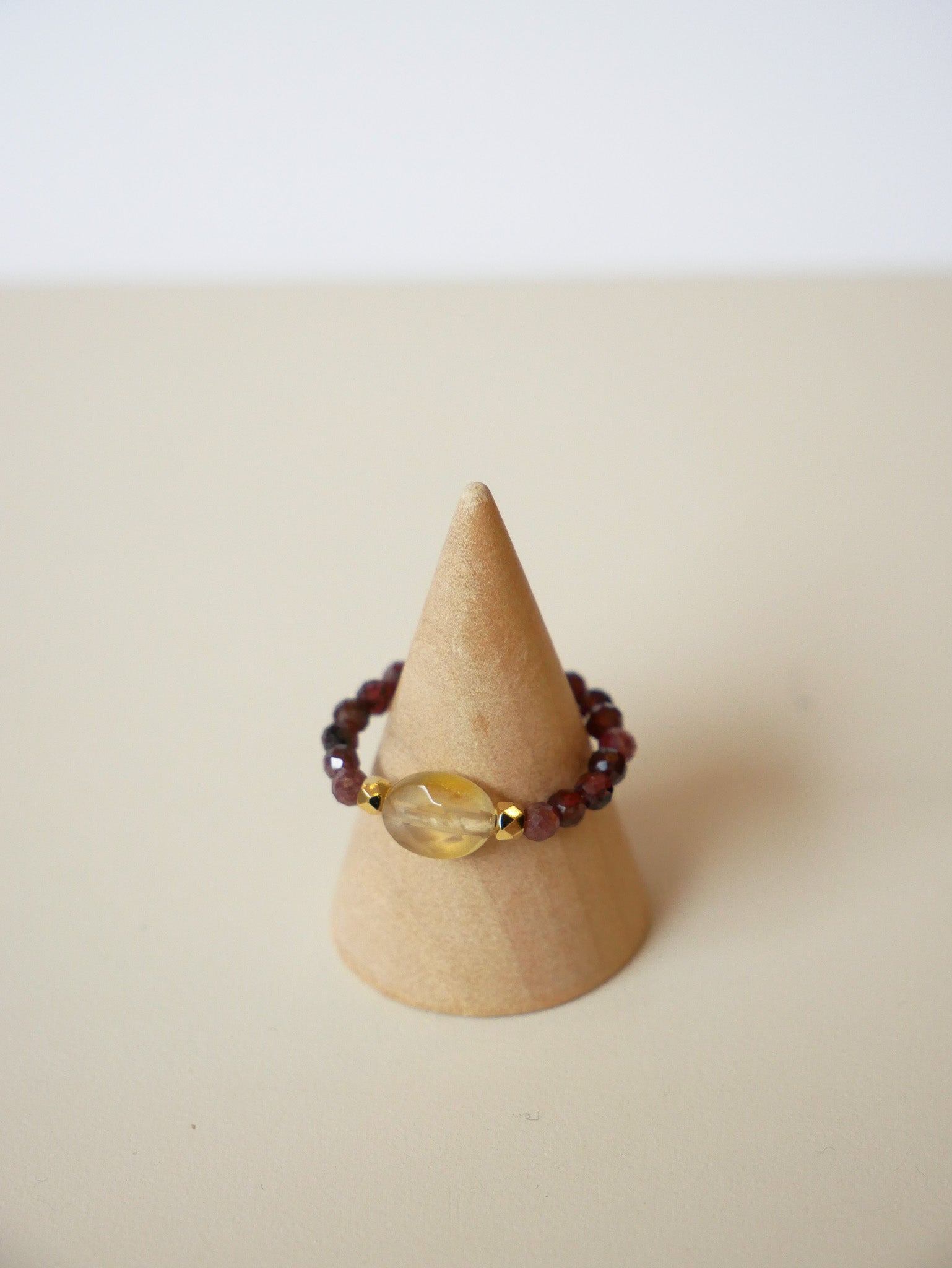 Granat-Karneol Ring