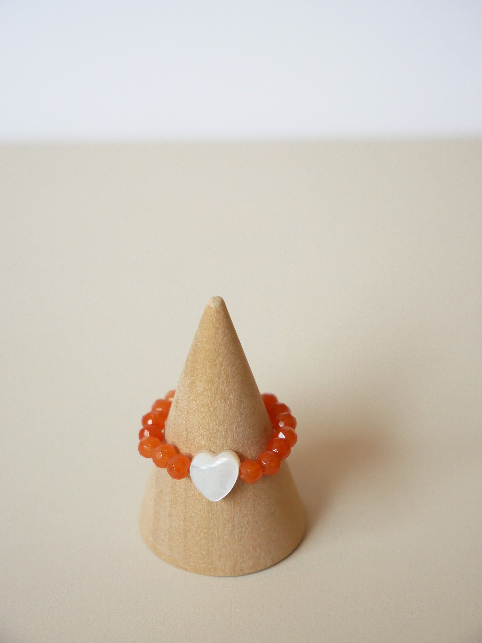 Calcit Ring mit Herz