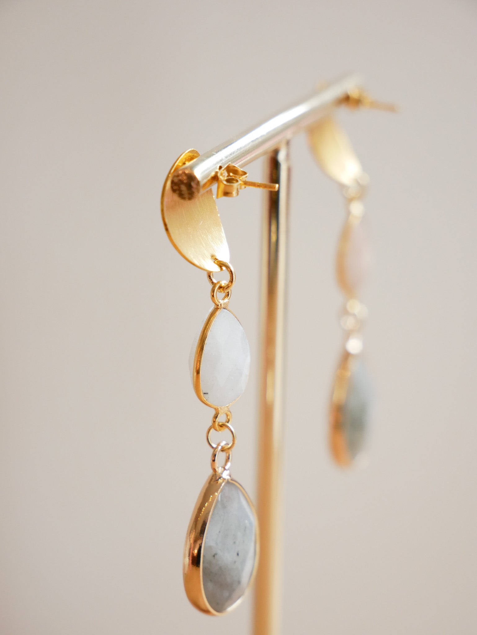 Ohrringe Mondstein & Labradorit