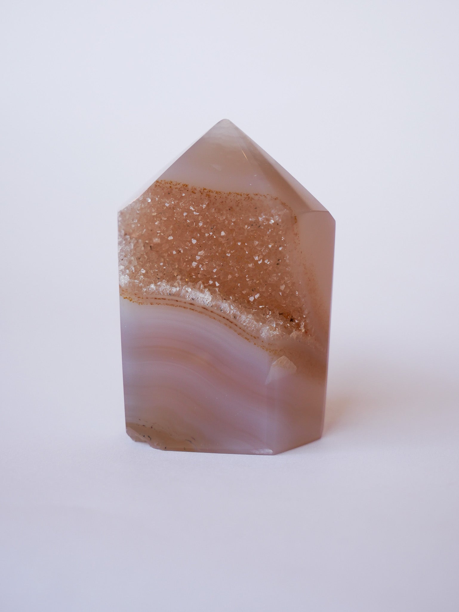 Druzy Achat Tower