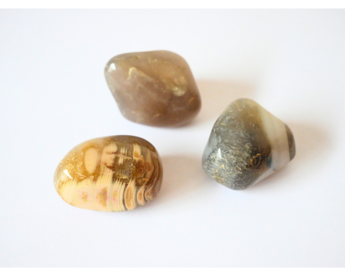 Achat Trommelstein Natur – Edelstein Handschmeichler aus Brasilien