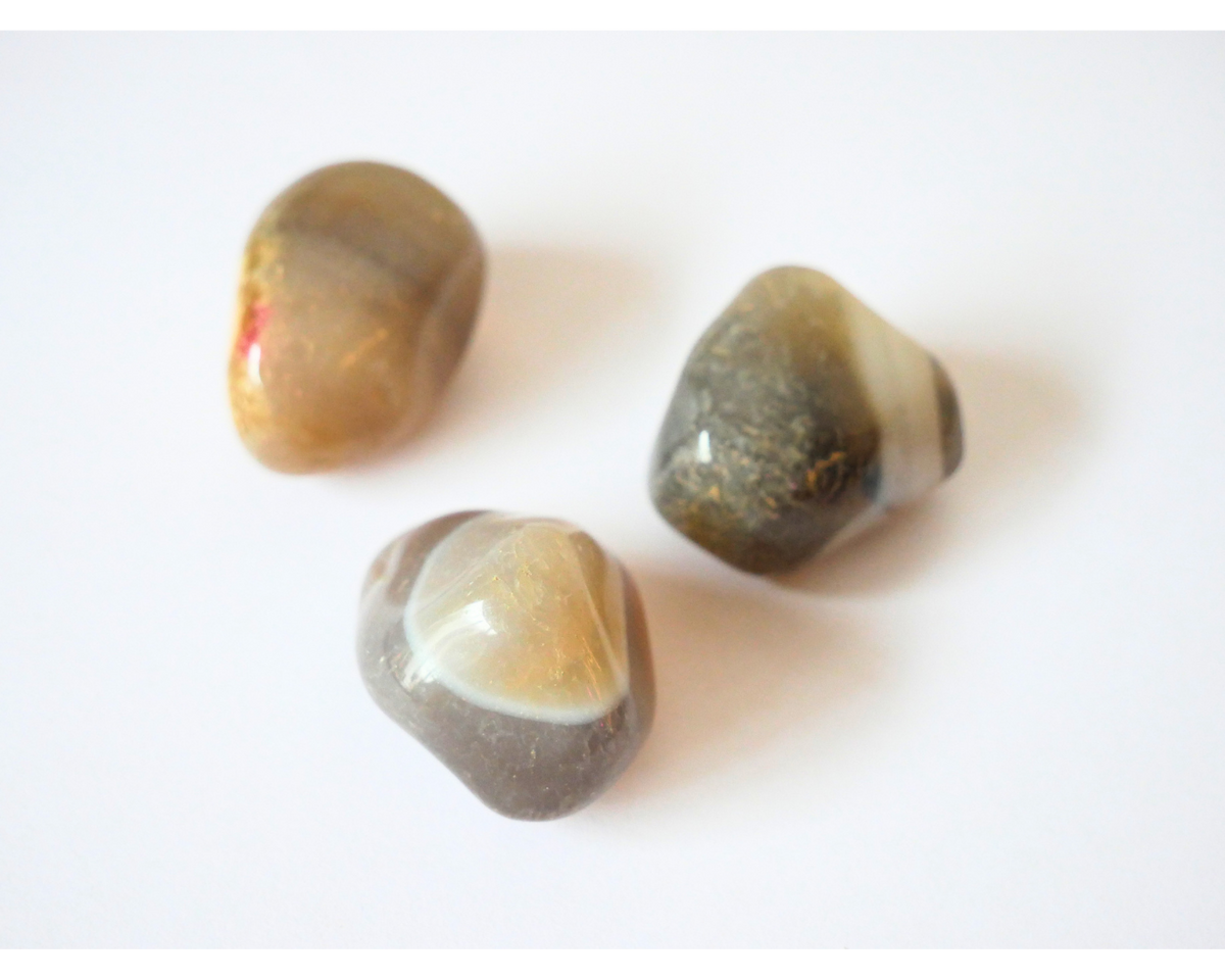 Achat Trommelstein Natur – Edelstein Handschmeichler aus Brasilien, Bild 2