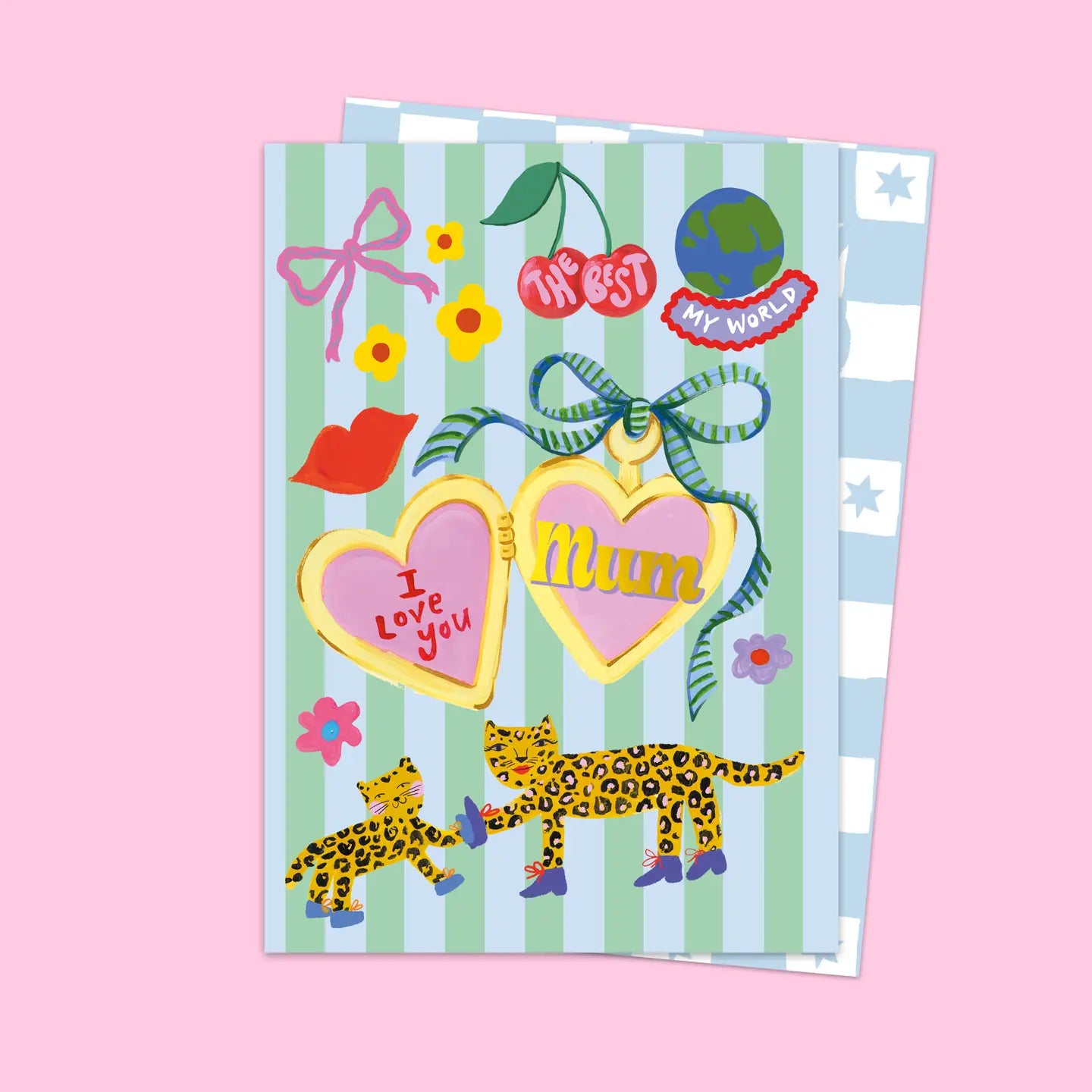 "Love u mum" Grußkarte