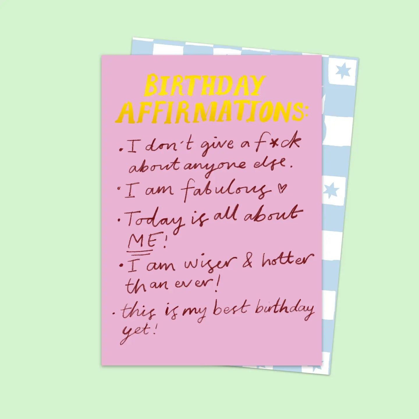 "Birthday Affirmations" Grußkarte