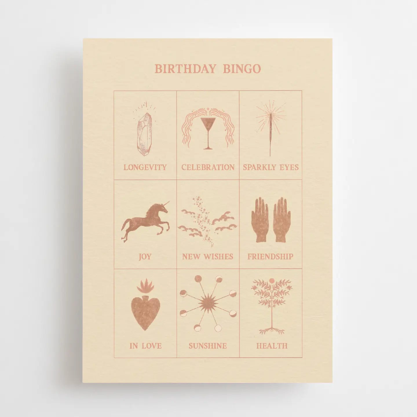 "Birthday Bingo" Karte