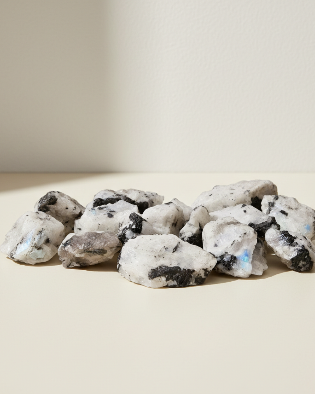 Regenbogen Mondstein Rohstücke